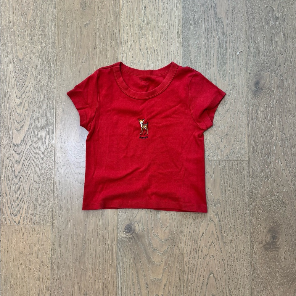 Brandy Red Baby Tee